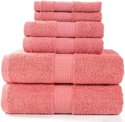 Imagen del producto de Conjunto de toallas para baño Silecomplaza, de algodón de alta absorción, suaves y aptas para uso doméstico para adultos (Conjunto de 6 toallas de mano) (Color: D)