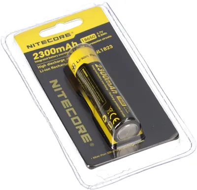 Produktbild von Nitecore NL1823, Wiederaufladbarer Akku, Lithium-Ion (Li-Ion), 3,7 V, 1 Stück(e), 2300 mAh, 8,5 Wh