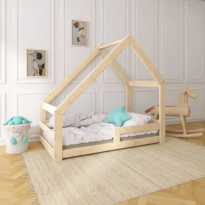 Produktbild von NeeSleep® Hausbett 70x140 cm mit Rausfallschutz Asymmetrisch
