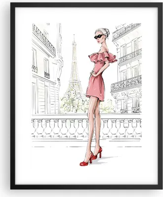 Produktbild von Gerahmtes Poster - Schwarzer Rahmen - Paris Turm Eiffel - 40x50 cm - Wand Bild - Wanddeko - Wandbilder - Kunstposter - Wandposter - Bilderrahmen - Bilder - Kunstdruck - P2BPA40x50-5164