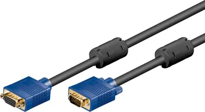 Produktbild von Goobay 93613, 1,8 m, VGA (D-Sub), VGA (D-Sub), Männlich, Weiblich, Schwarz, Blau