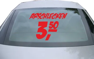 Produktbild von Indigos UG - Aufkleber Heckscheibe & Motorklappe DE6469 - rot - 600x428 mm - Arschlecken - Auto Scheiben Fenster Heckklappe Tuning Racing JDM - Die cut