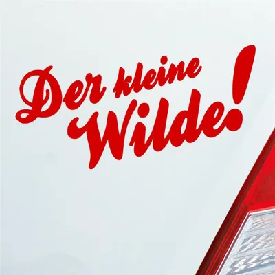 Produktbild von Auto Aufkleber Der kleine Wilde! Car Tuning Motorrad 18x8 cm Rot Sticker Heckscheibenaufkleber