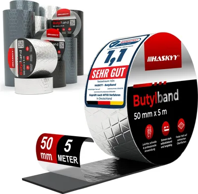 Produktbild von HASKYY Butyldichtband Alubutyl Klebeband 5m*50mm  Abdichtungsband