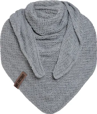 Produktbild von Knit Factory Sally Dreiecksschal - Grau - 220x85 cm