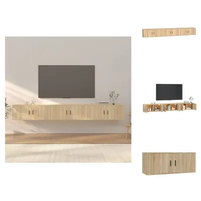 Produktbild von vidaXL TV-Wandschränke 3 Stk. Sonoma-Eiche 100x34,5x40 cm -  TV-Möbel