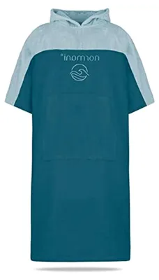 Produktbild von Badeponcho für Erwachsene aus Baumwolle - Kapuzenponcho für Strand und Freizeit - Umziehhilfe für Herren und Damen