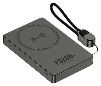 Immagine prodotto di Powerbank – ricarica rapida 10 000 mAh 20 W USB-C, Lightning, wireless, QC