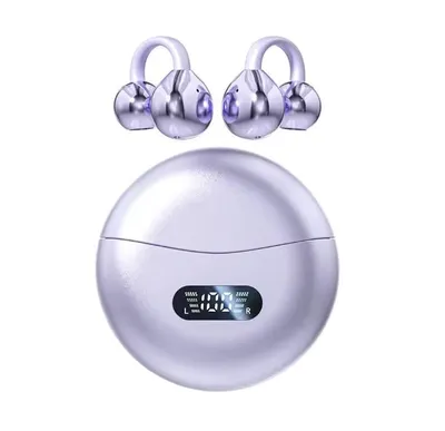 Produktbild von Kopfhörer mit Knochenleitung, HIFI, Bluetooth 5.4, Ohrhörer, Ohrclip, Digitalanzeige, wasserdicht, Sport-Headsets
