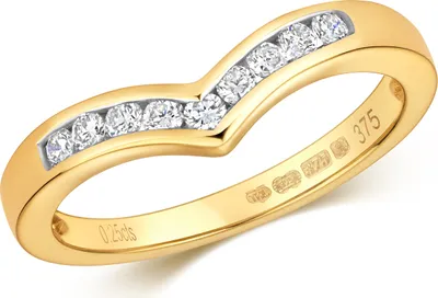 Produktbild von Funkelndes Feuer 9 Karat (375) Gold Damen - Diamant Wünschelrute Ring Brillant-Schliff 0.25 Karat H - PK1, 57 (18.1); TRS318059KYRSP