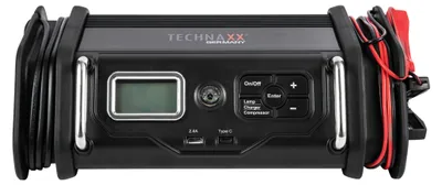 Immagine prodotto di Technaxx Technaxx TX-193(4999) Caricabatterie da 10A con compressore - Display Lc - Illuminazione LED - USB - Nero