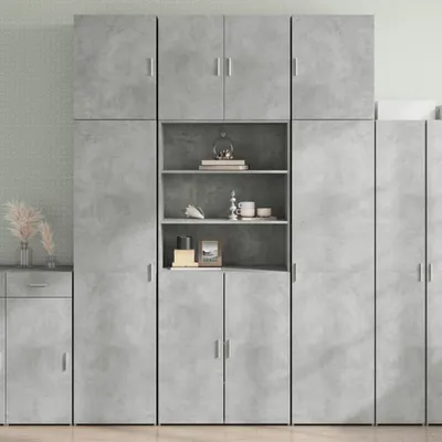 Produktbild von vidaXL Highboard Betongrau 80x42,5x249 cm Holzwerkstoff
