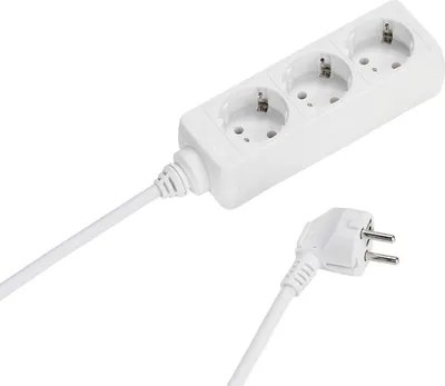 Zdjęcie produktu dla ViVanco™VVELSTR3SCHWP, 1,4 m, Wewnętrzna, Typu F, Typu F, Pleciony, 1,5 mm²