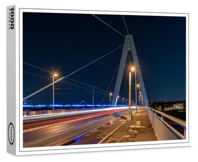 Produktbild von raxxa Premium-Puzzle "Severinsbrücke Köln bei Nacht", 1000 Teile