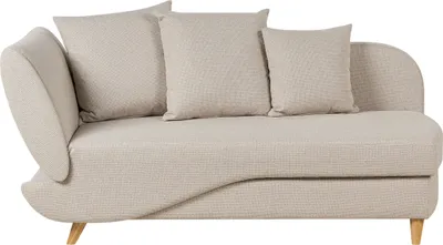 Produktbild von BELIANI Chaiselongue Linksseitig Beige Leinenoptik mit Bettkasten Dekokissen Modern Récamiere Liegesofa Sitzmöbel Wohnzimmer Jugendzimmer Ausstattung