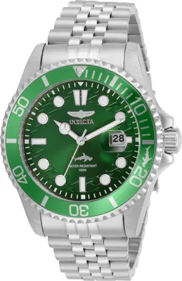 Produktbild von Invicta Pro Diver 30611 Herrenuhr - Quarzwerk - Edelstahl mit grünem Zifferblatt - 43 mm