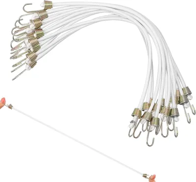 Productafbeelding van Elastische Bagagespanners met Haken - 15 Stuks, 26 cm - Universale Mini-Rubberen Spanbanden