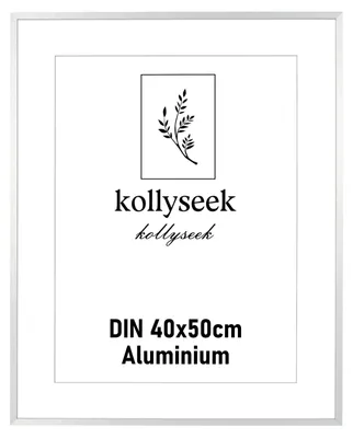Fotolijst 40x50 cm, Aluminiumrahmen, silber, mit Glas