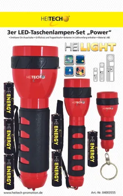 Produktbild von 3er LED Taschenlampen-Set "Power"