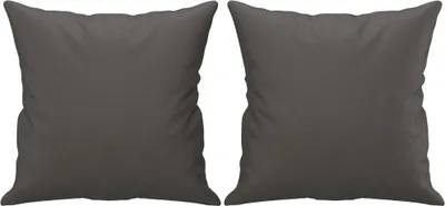 Obrázek produktu pro vidaXL Dekorační polštářek 2 ks. Šedý 40x40 cm Imitace kůže