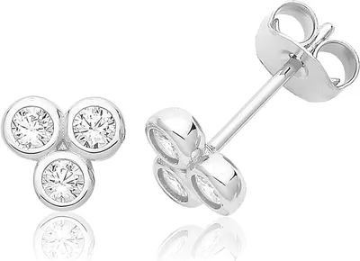Productafbeelding van Oorbellen voor dames, verguld met rhodium, gemaakt van sterling zilver 925 met zirconiumoxide; TRS33399