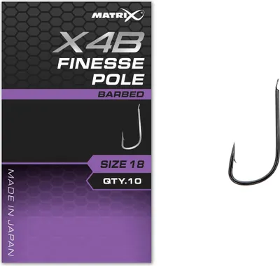 Produktbild von Matrix X4B Finesse Pole Barbed Hooks - 18