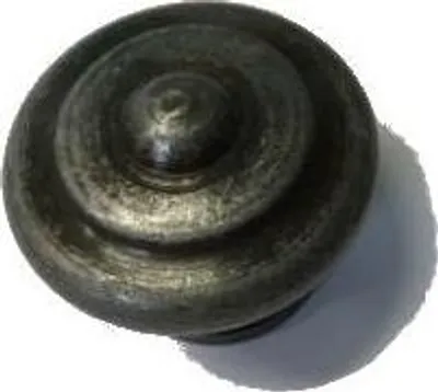 Image de Bouton rustique BROS N°24 acier patiné verni - Ø30 - 24-A-30-3