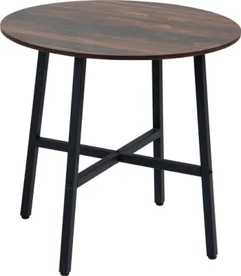Produktbild von Esstisch Küchentisch, großer Tisch, Industriedesign, Rustikales Design, Φ80 x 76 cm, Braun