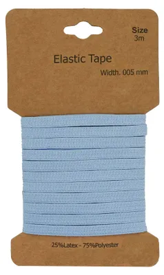 Produktbild von Gummiband 3m x 5mm Gummilitze Gummi elastisches Band Flachgummi Farbwahl