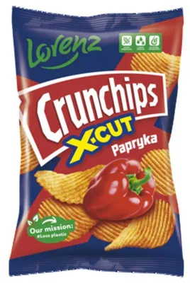 Obrázok produktu pre Crunchips X-Cut zemiakové lupienky s príchuťou papriky, 140 g