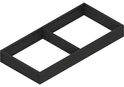 Image de BLUM AMBIA-LINE Cadre de tiroir large 200mm, NL450mm, acier noir carbone mat