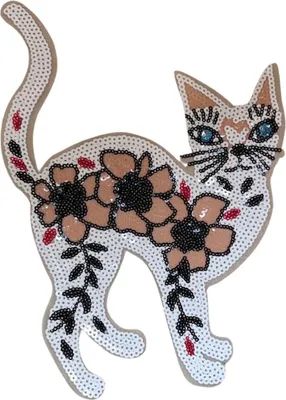 Produktbild von Katzen-Paillette-XL-Aufnäher zum Aufbügeln