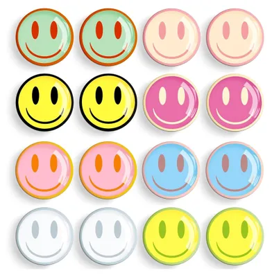 Produktbild von 16 Stück Emoji Magnete, Kühlschrankmagnete Dekoration für Spind, Whiteboard, dekorative Magnettafel, Schränke, Klassenzimmer, Büro