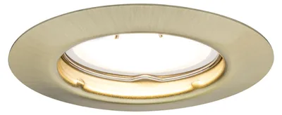 Zdjęcie produktu dla TIP, zestaw wpuszczanych lamp NicePrice, LED, stałe światło, 3 x 3W, 230V, oprawka GU10, średnica 51mm, mosiądz, szczotkowany
