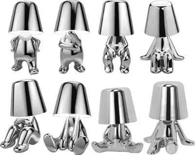Produktbild von Luxus - Bins Brother Tischlampe - Silber - Set van 8