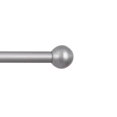 Produktbild von Gardinenstangen-Endstücke Silber Kugel 2er Pack – Kunststoff Endkappen Ø13/16 mm, dekorativer Abschluss für Gardinenstangen
