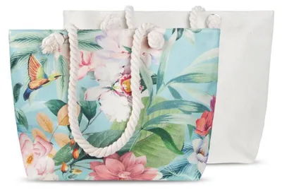 Productafbeelding van Descanso Strandtas "Fungi" - Multi - (43x60 cm) - 100% Polyester