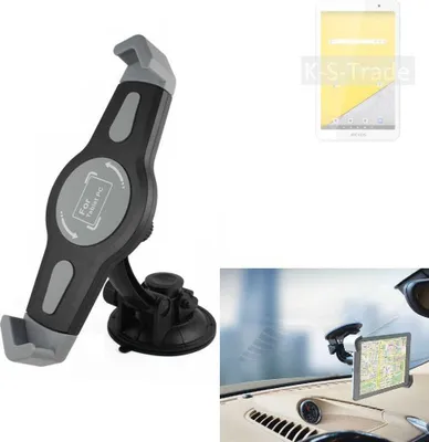 Produktbild von K-S-Trade Scheiben-Halterung für Tablets kompatibel mit Archos T80 Wi-Fi KFZ Tablet Saugnapf Auto Halterung Windschutzscheibe Holder Halter