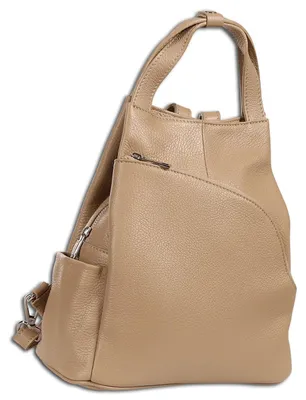 Immagine prodotto di Zaino da città in pelle da donna Toscana, color taupe beige, modello OTT613RI