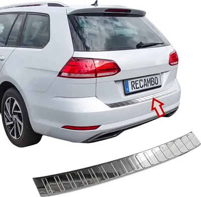Zdjęcie produktu dla Chromowana osłona zderzaka ze stali nierdzewnej pasująca do VW Golf 7 Variant | 2017-2020 - od faceliftingu