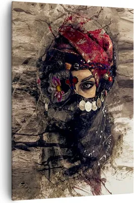 Produktbild von Bild auf Leinwand - Leinwandbild - Einteilig - Frau Folklore - 70x100cm - Wand Bild - Wanddeko - Wandbilder - Leinwanddruck - Kunstdruck - Wanddekoration - Leinwand bilder - Wandbild - PA70x100-3858