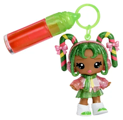 Produktbild von MGA Entertainment Yummiland Holiday Lip Gloss Doll - Halle Candy Cane, Mini-Puppe, Weiblich, 4 Jahr(e), Junge/Mädchen, Mehrfarbig