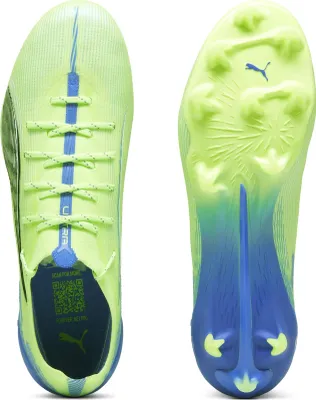 Produktbild von Puma Ultra 5 Ultimate FG Fußballschuhe Unisex fizzy apple weiß blau Gr 46,5