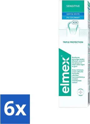Produktbild von Elmex - Zahnpasta - Sensitive Whitening - Dreifachschutz - 75 ml - Vorteilspack - 6 Stücke