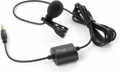 Immagine prodotto di IK Multimedia iRig Mic Lav, microfono a innesto, 35 dB, 30 - 16000 Hz, 3%, con cavo, 3,5 mm (1/8")