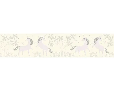 Obrázek produktu pro A.S. Création Nursery Border Boys & Girls Unicorn Border Border grey purple white 5,00 m x 0,13 m