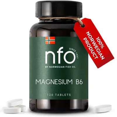 Obrázek produktu pro NFO Magnesium B6 – Hochwertiger Magnesium-Komplex mit Zink und Vitamin B6  [120 Tabletten]