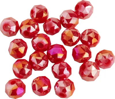 Produktbild von PRACHT Glasschliffperle Rund 6 mm 20 Stück Kristallperlen Bastelperlen
