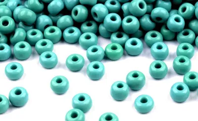 Produktbild von Rocailles Glasperlen 4 mm, Durchzug 1,5mm (20g) Schmuckperlen Rocaillesperlen, Farbe:türkis