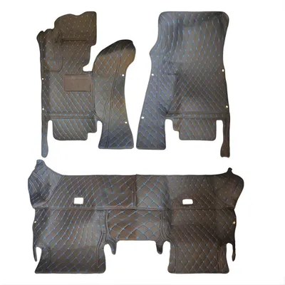 Imagen del producto de Juego de alfombrillas para automóvil, fabricadas en cuero sintético (PU), para vehículos de 5 plazas, modelos 2014-2018. Impermeables, color /azul. Alfombrillas para el interior del vehículo